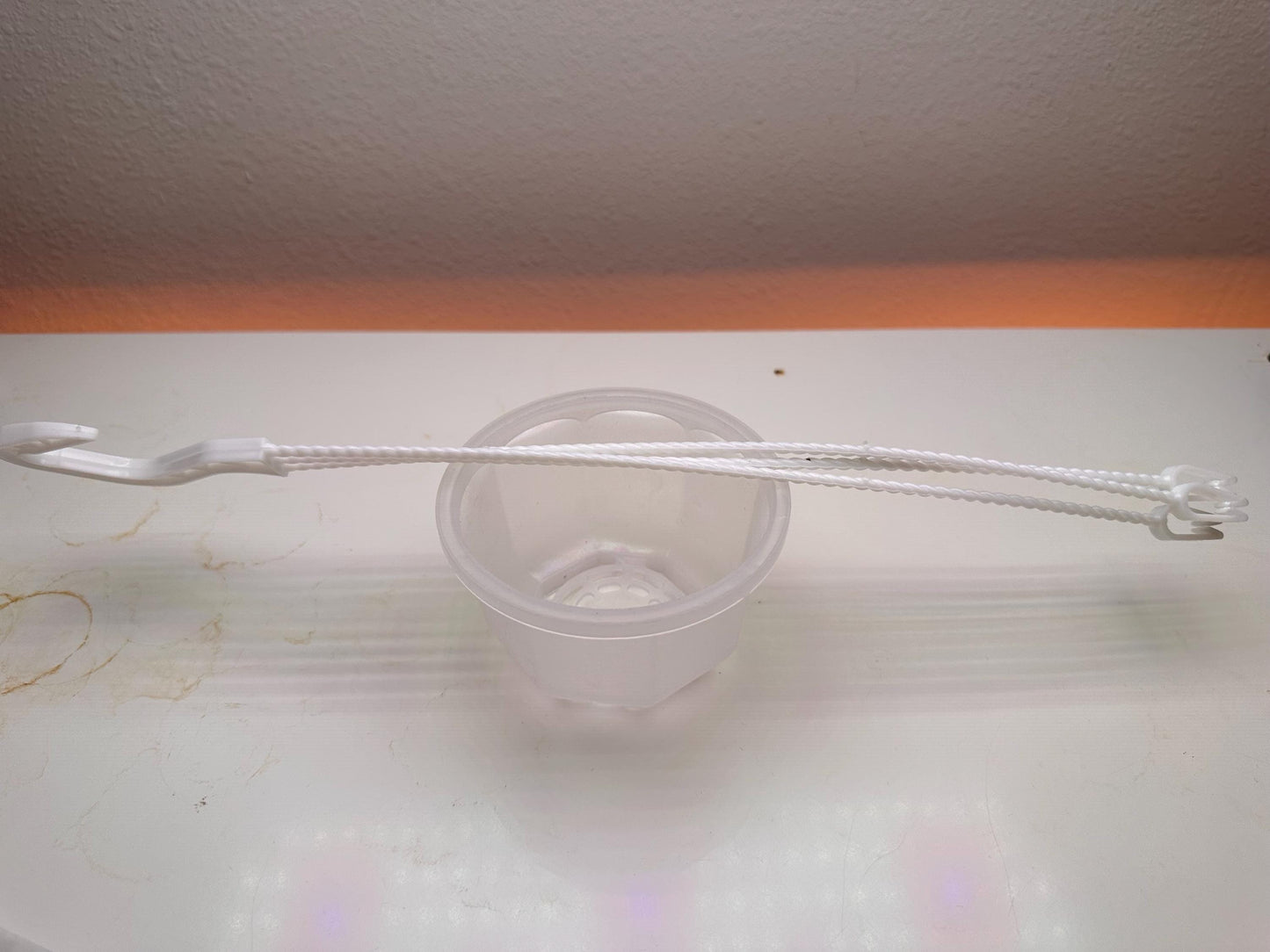 Set of 5 Clear 3.5” Hanging Plant Pots with Hooks | Lightweight Plastic Planters for Orchids, Hoyas, Cuttings, and More