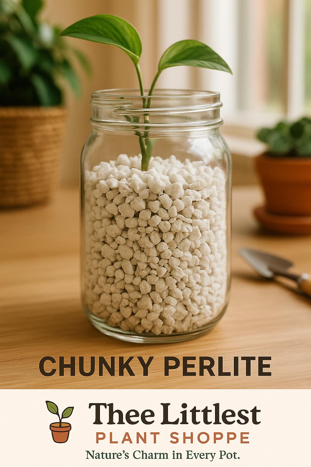 Chunky Perlite for Plants, Coarse Horticultural Perlite for Drainage, Aeration, Perfect for Aroids, Succulents, and Indoor Plant Soil Mixes