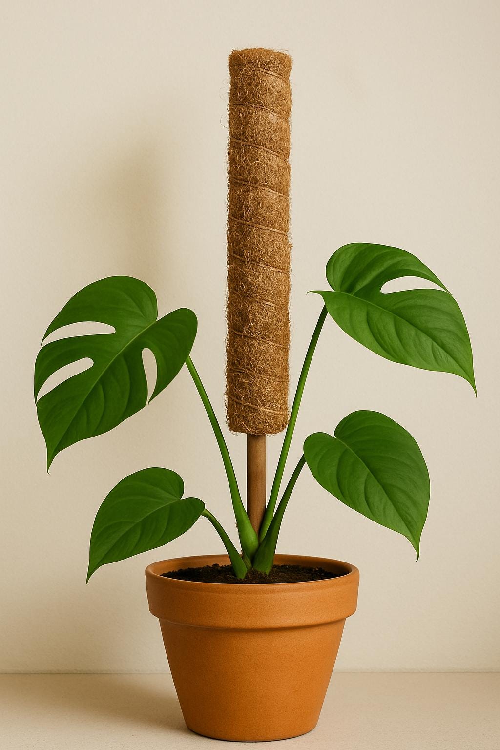 Coco Coir Moss Pole for Climbing Plants | Extendable Natural Support | Perfect for Monstera, Pothos, Philodendron