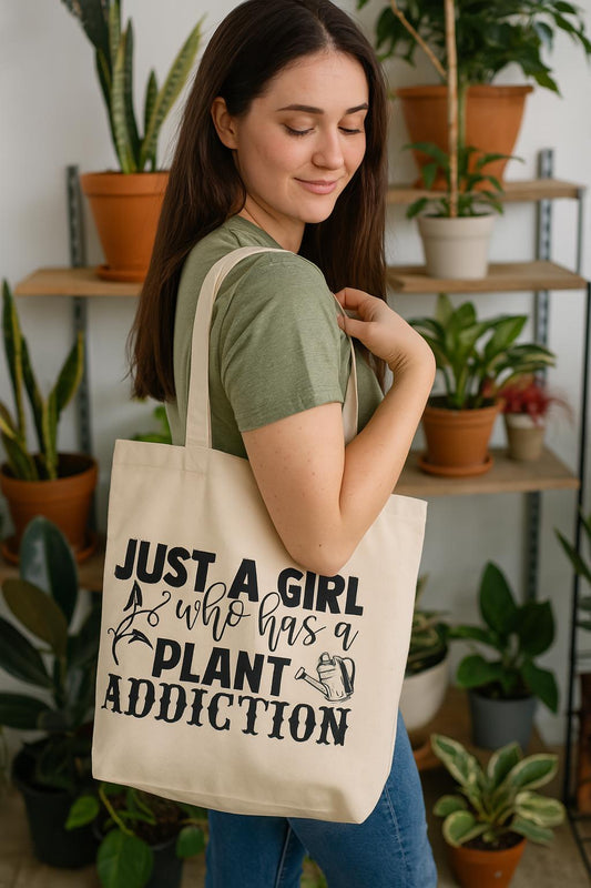 Funny “Pot Head” Tote Bag | Plant Lover Gift | Reusable Canvas Market Bag | Succulent Tote | Plant Mom Bag | Eco-Friendly Plant Gift