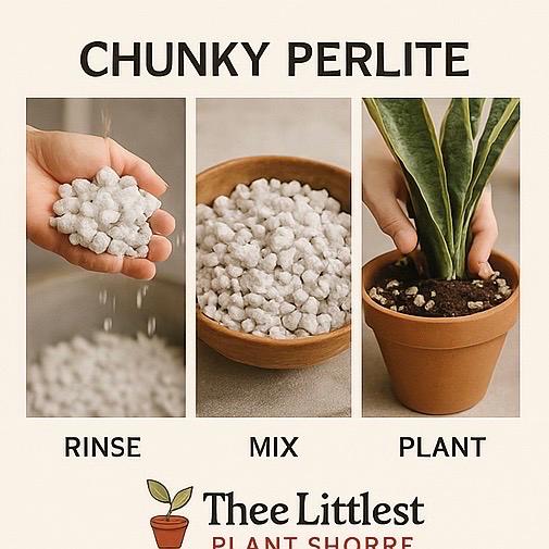 Chunky Perlite for Plants, Coarse Horticultural Perlite for Drainage, Aeration, Perfect for Aroids, Succulents, and Indoor Plant Soil Mixes