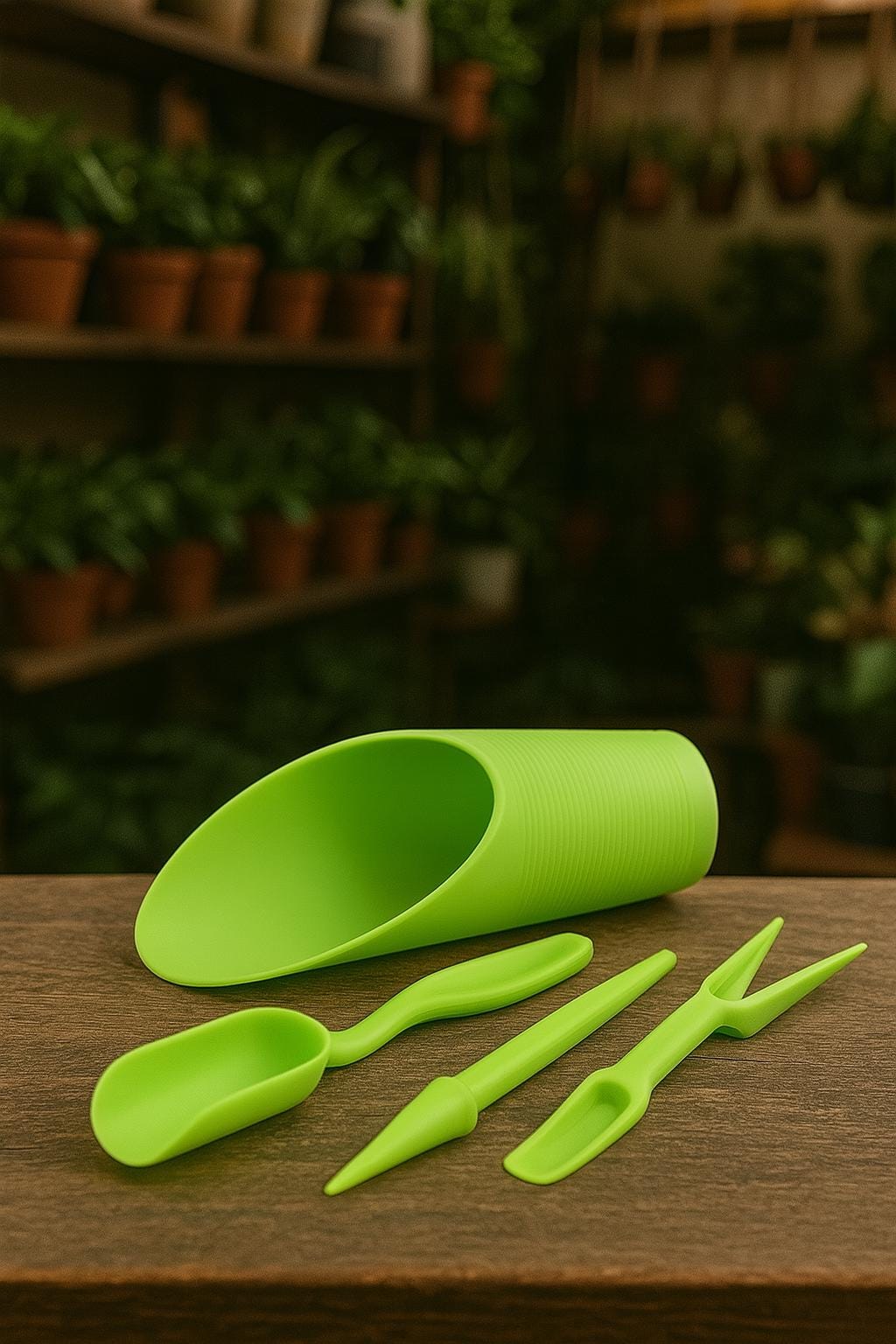4 Piece Mini Gardening Tool Set | Shovel, Transplanter, Punching Tool,  Spoon | Succulent & Houseplant Care Kit | Plant Lover Gift