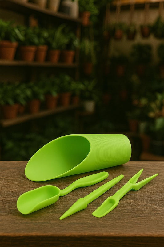 4 Piece Mini Gardening Tool Set | Shovel, Transplanter, Punching Tool,  Spoon | Succulent & Houseplant Care Kit | Plant Lover Gift
