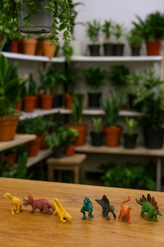 Miniature Dinosaurs for Terrariums, Fairy Gardens & Crafts | Tiny Dino Figurines for Plant Decor, Dioramas, and Collectible Sets